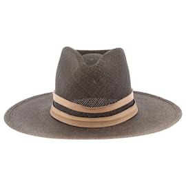 Autre Marque-JANESSA LEONE  Hats T.International S Wicker-Brown