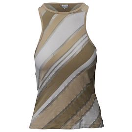Top sin mangas a rayas multicolor de Ganni en viscosa Otro