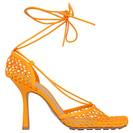 Bottega Veneta-Bottega Veneta Stretch Lace-Up Sandal orange-Orange