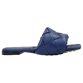 Bottega Veneta-Bottega Veneta Lido Flat Sandal blue-Blue