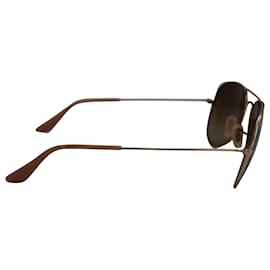 Ray-Ban-Ray Ban Aviator Sunglasses in Gold Metal-Golden