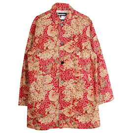Louis Vuitton-Supreme Washed Work Trench Coat in Floral Print Cotton-Other,Python print