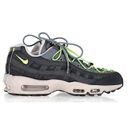 Nike-Nike Air Max 95 Speed Lacing Off Noir Volt Sneakers in Grey Synthetic-Grey
