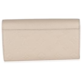 Louis Vuitton-Sarah Geldbörse Monogram Empreinte Turtledove Louis Vuitton-Braun,Beige