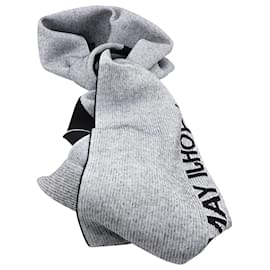 Autre Marque-Adidas Classic Y-3 Logo Scarf in Grey Wool-Other