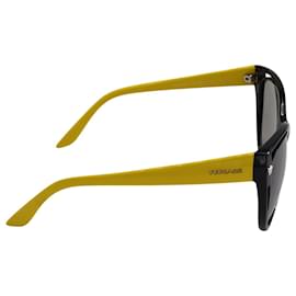 Versace-Versace VE4267 Retro Cat-eye Sunglasses in Black and Yellow Acetate-Other