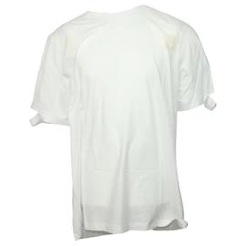 Helmut Lang-T-shirt à ourlet coupé Helmut Lang en coton blanc-Blanc