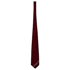 Versace-Gianni Versace Patterned Tie in Red Silk-Red