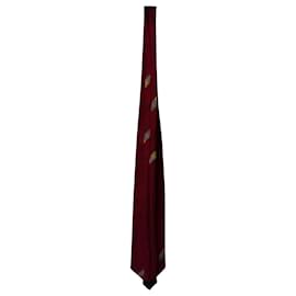 Versace-Cravate à motifs Gianni Versace en soie rouge-Rouge