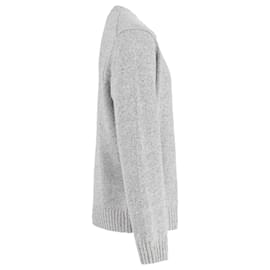 Ralph Lauren-Pull classique en tricot épais Ralph Lauren en laine grise-Gris