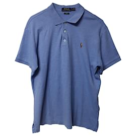 Ralph Lauren-Polo Ralph Lauren Custom Slim Fit Polo T-Shirt in Blue Cotton-Blue