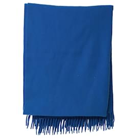 Acne-Écharpe à franges surdimensionnée Acne Studios en laine vierge bleue-Bleu