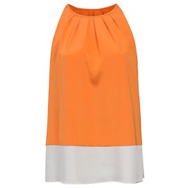Top Halter Theory em seda laranja Laranja