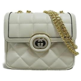 Gucci-Bolso de hombro de cuero Gucci Deco con cadena 741457AAB1Q9022 en excelente estado-Blanco