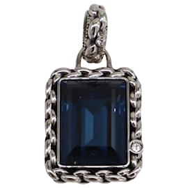 Swarovski-Swarovski Mont Crystal Enhancer Pendant in Silver Metal-Blue