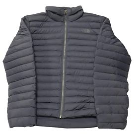 The North Face Stretch Goose-Down Quilted Water Repellant Jacket in Black Nylon Navy blue