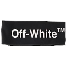 Off White-Off-White Intarsia Knitted Scarf in Black Acrylic-Other
