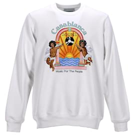 Autre Marque-Casablanca 'Music For The People' Sweatshirt in White Cotton-White,Cream