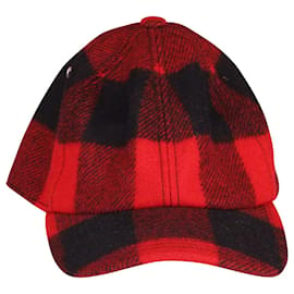 Sandro-Sandro Paris Plaid Cap in Multicolor Cotton -Other