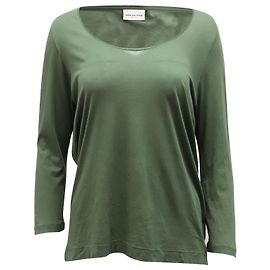 Top a maniche lunghe Dries Van Noten in cotone verde Verde