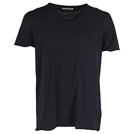 Zadig & Voltaire-Zadig & Voltaire Short Sleeve Monastir T-shirt in Black Cotton-Black