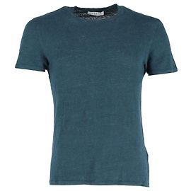 T-shirt à col rond Sandro Paris en lin vert Vert
