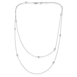 Tiffany & Co-Tiffany & Co. Elsa Peretti Diamonds By The Yard Sprinkle Necklace 0.51 CTW-Silvery,Metallic