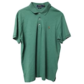 Polo Ralph Lauren-Polo Ralph Lauren Custom Slim Fit Polo T-Shirt in Green Cotton-Green