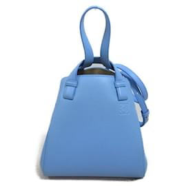 Loewe-Bolsa de mão Loewe Hammock Nugget em couro A538H04X025576 em excelente estado-Azul