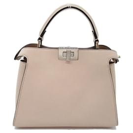 Fendi-Fendi Peekaboo Icon Bag Leather Handbag 8BN302 in Excellent condition-White
