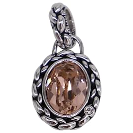 Swarovski-Swarovski Crystal Enhancer Pendant in Silver Metal-Silvery,Metallic