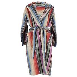 Bata con capucha en algodón multicolor con patrón de zigzag Archie de Missoni Home Otro Impresión de pitón