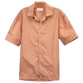 Autre Marque Chemise en coton teintée à la main Mr. P Camp Collar en corail Corail