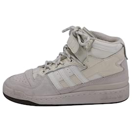 Autre Marque-Adidas x Ivy Park Forum Mid 'Icy Park' Sneakers in Cream Leather-White,Cream