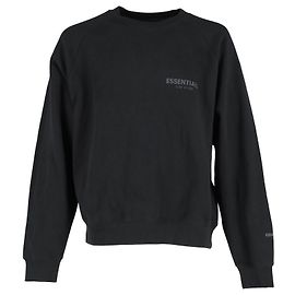 Schwarz Baumwolle Sweatshirt mit Fear Of God Essentials Logo-Druck Schwarz