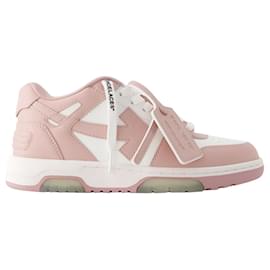Off White-Out Of Office Sneakers - Off White - Leather - White/Pink-Pink