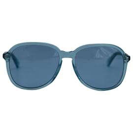Gucci-Gucci GG0259S Round Frame Sunglasses in Light Blue Acetate -Blue,Light blue