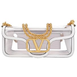 Valentino Garavani Borsa a Spalla Valentino Locò Trasparente/Bianco Bianco