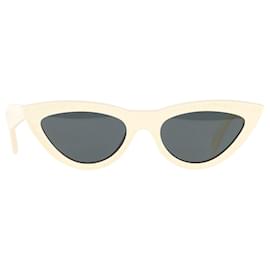 Céline-Celine Cat Eye Sunglasses in White Acetate-White,Cream