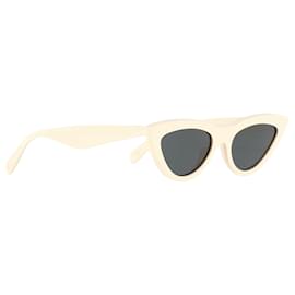 Céline-Celine Cat Eye Sunglasses in White Acetate-White,Cream