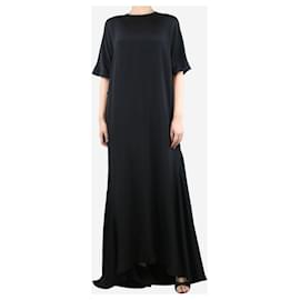 Autre Marque-Black silk midi dress - size UK 10-Black