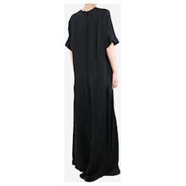 Autre Marque-Black silk midi dress - size UK 10-Black