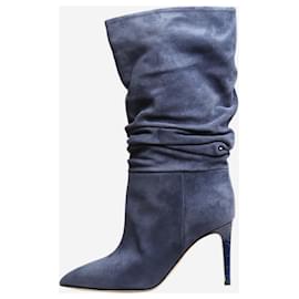 Paris Texas-Blue slouchy suede ankle boots - size EU 36-Blue