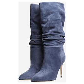 Paris Texas-Blue slouchy suede ankle boots - size EU 36-Blue