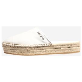 Miu Miu White espadrille mules - size EU 39.5 White