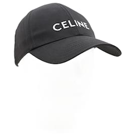 Céline-Black branded cap-Black