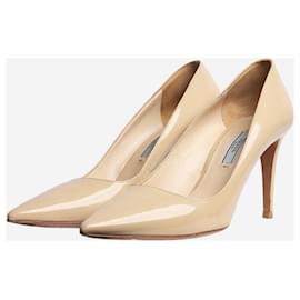 Prada-Beige patent leather stilettos - size EU 39-Beige