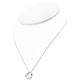 Tiffany & Co-Silver Open Heart necklace-Silvery
