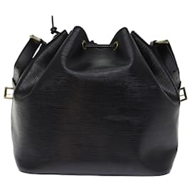 Louis Vuitton-LOUIS VUITTON Epi Petit Noe Sac à épaule Noir M44102 LV Auth 77192-Noir