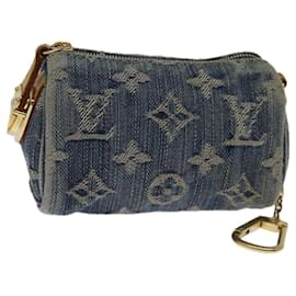 Louis Vuitton-LOUIS VUITTON Poche Speedy en Denim Monogram Bleu M95082 LV Auth 76273-Bleu